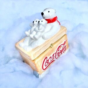 Coca Cola Bundle ❉ Houston Harvest Polar Bear Trinket Box Coffee Mug & Tumbler